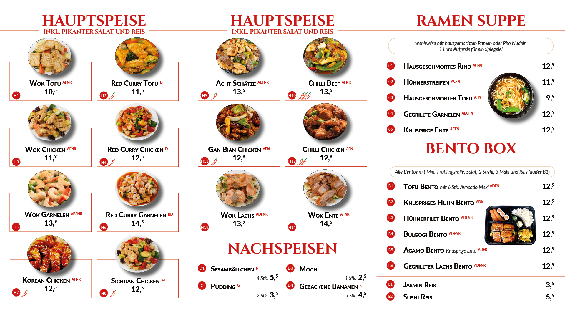 Noodle Fun Speisekarte – Seite 2